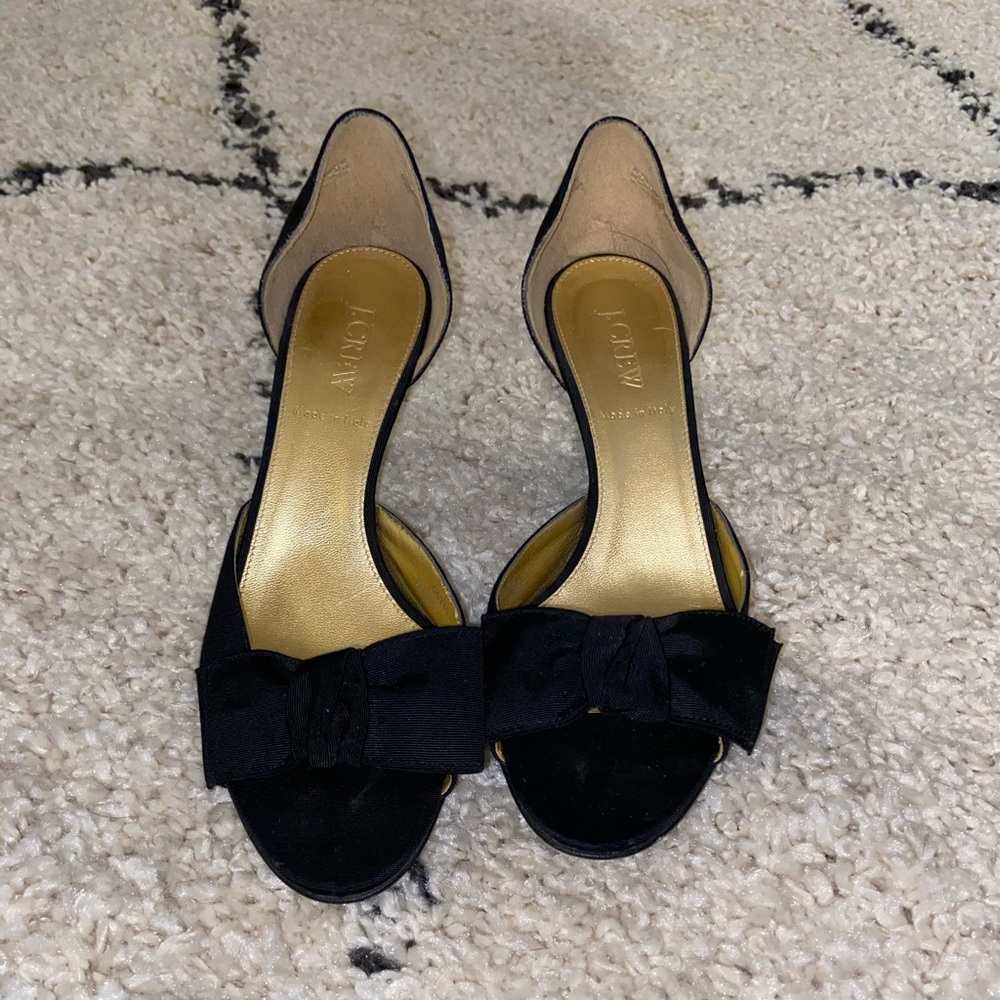 J Crew black d’orsey heels sz 8